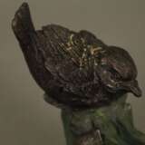 Bronzefigur "Spatzenfamilie am Nest" - 20. Jh., gestempelt "… - Foto 2
