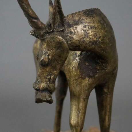 Bronzefigur "Antilope" - wohl afrikanische Bronze patiniert,… - photo 4