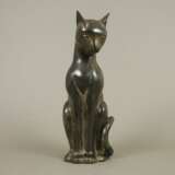 Sitzende Katze - Galvanoplastik, bronziert, naturalistische… - photo 1