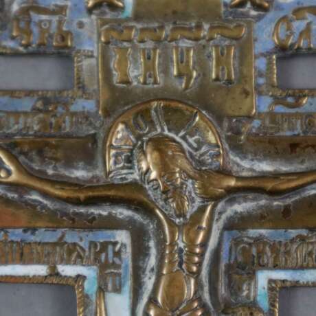 Segenskreuz - Russland, 19.Jh., Bronzelegierung, teils hellb… - фото 4