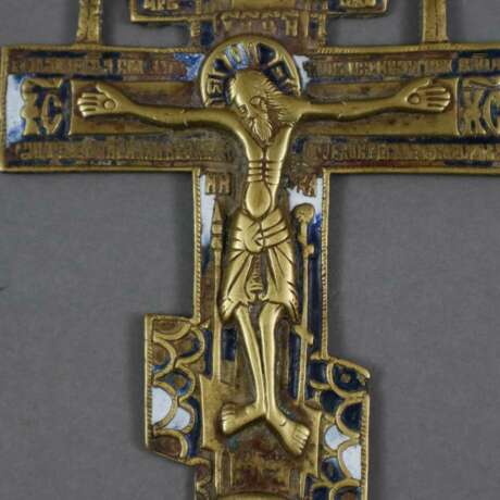 Kleines Segenskreuz - Russland, 19.Jh., Bronzelegierung, tei… - photo 3