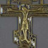 Kleines Segenskreuz - Russland, 19.Jh., Bronzelegierung, tei… - фото 3
