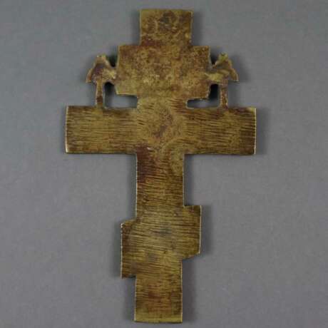 Kleines Segenskreuz - Russland, 19.Jh., Bronzelegierung, tei… - фото 7