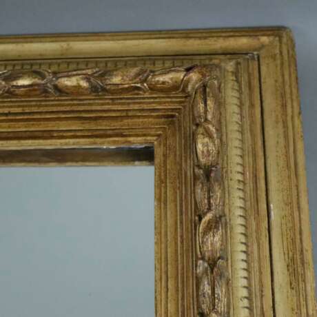 Wandspiegel - Holz, Stuckdekor, vergoldet, rechteckige Spieg… - Foto 3