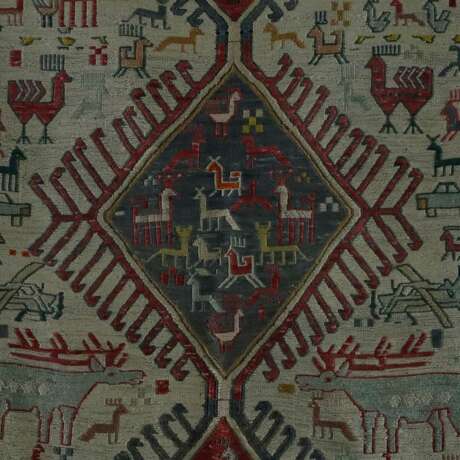 Sumakh-Wandteppich mit Tierdarstellungen - 20. Jh., Seide, W… - photo 5