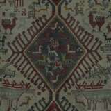 Sumakh-Wandteppich mit Tierdarstellungen - 20. Jh., Seide, W… - Foto 5