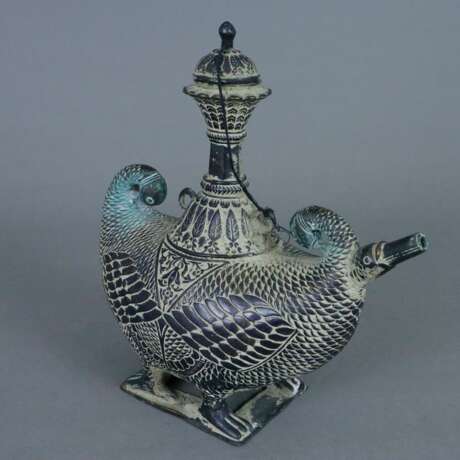 Figürliche Pilgerflasche - indo-persisch, wohl 19.Jh., Bronz… - Foto 1
