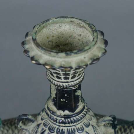 Figürliche Pilgerflasche - indo-persisch, wohl 19.Jh., Bronz… - Foto 5