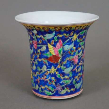 Vase - China 20.Jh., Zylindervase mit ausgestelltem Rand, De… - photo 1