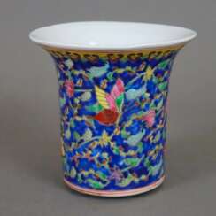 Vase - China 20.Jh., Zylindervase mit ausgestelltem Rand, De…