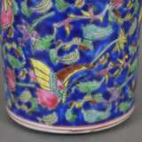 Vase - China 20.Jh., Zylindervase mit ausgestelltem Rand, De… - Foto 5