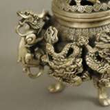 Weihrauchbrenner - China, silbriges Metall, gedrückt kugelig… - фото 3
