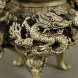Weihrauchbrenner - China, silbriges Metall, gedrückt kugelig… - Foto 6
