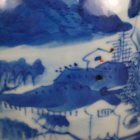 Kleiner Blau-Weiß-Deckeltopf - China, späte Qing-Dynastie, P… - Foto 6