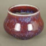 Keramikschale mit Flambé-Glasur - China, runde gebauchte Wan… - Foto 1