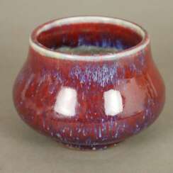 Keramikschale mit Flambé-Glasur - China, runde gebauchte Wan…