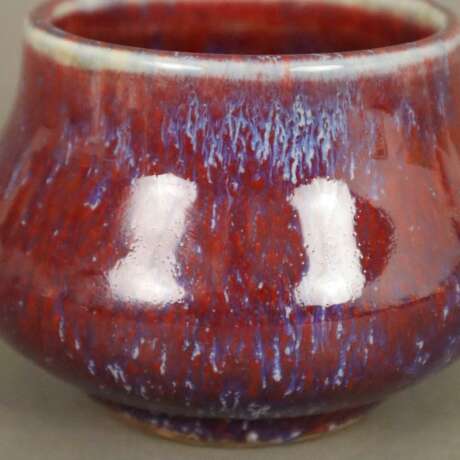 Keramikschale mit Flambé-Glasur - China, runde gebauchte Wan… - Foto 3