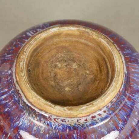 Keramikschale mit Flambé-Glasur - China, runde gebauchte Wan… - Foto 6