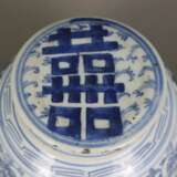 Blau-weißer Deckeltopf - China, ausgehende Qing-Dynastie, sp… - Foto 2