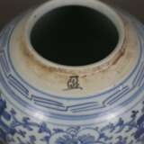 Blau-weißer Deckeltopf - China, ausgehende Qing-Dynastie, sp… - Foto 3