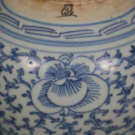Blau-weißer Deckeltopf - China, ausgehende Qing-Dynastie, sp… - Foto 4