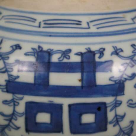 Blau-weißer Deckeltopf - China, ausgehende Qing-Dynastie, sp… - Foto 6