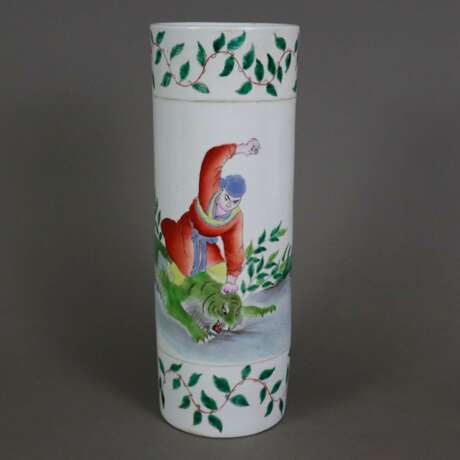 Hutständer - Porzellan, China, zylindrische Form, schauseiti… - фото 1
