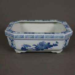 Blau-weiße Jardinière - Porzellan, China 20.Jh., oktogonale…