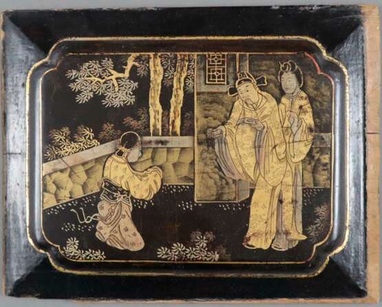 Kleines Holzpaneel mit Golddekor - China, späte Qing-Dynasti… - photo 1