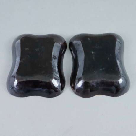 Ein Paar Lackschälchen - China, geschweifte Form, schwarz la… - photo 6