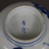 Porzellanschale - China, Bemalung in Unterglasurblau mit Kra… - Foto 7