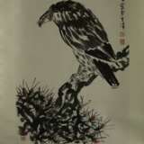 Chinesisches Rollbild - Adler, nach Sun Qifeng, Tusche und F… - фото 8
