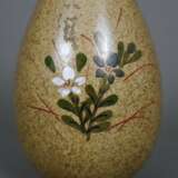 Flaschenvase - Japan, Keramik mit floraler Bemalung in Aufgl… - фото 4