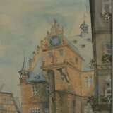 Bock (20. Jh.) - Blick auf das Marburger Rathaus, 1931, Aqua… - Foto 3