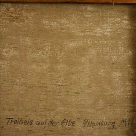 Heidelmann, Max (XIX-XX) - "Treibeis auf der Elbe", Öl auf L… - photo 2