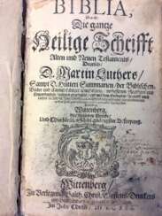 Dr. Martin Luther: Bibel 1546 - dritte conferierte Ausgabe 1670. Balthasar Christoph Wust, Wittenberg. Originale Bindung