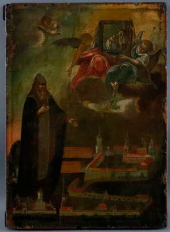 Kloster-Ikone mit dem Heiligen Klostergründer Nil Stolbenski… - фото 8