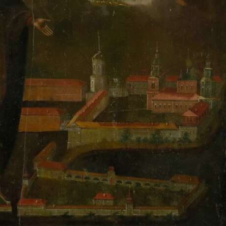 Kloster-Ikone mit dem Heiligen Klostergründer Nil Stolbenski… - фото 9