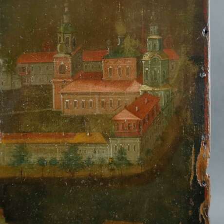 Kloster-Ikone mit dem Heiligen Klostergründer Nil Stolbenski… - фото 12
