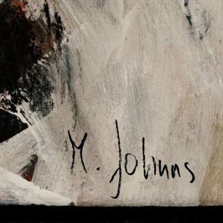 Johnns, M. - "Abstrakte Blüten II", Acryl auf Leinwand, unte… - Foto 4