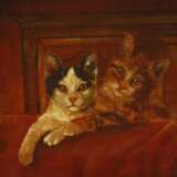 Kettinger, Gabor (*1954 Budapest) - Zwei Kätzchen, Öl auf Ho… - Foto 3