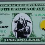 Banksy - "Dismal 1 Dollar Canvas" mit "Grim Reaper"-Motiv, 2… - Foto 1