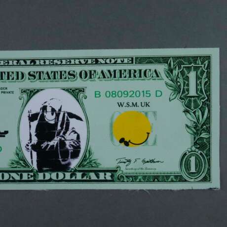 Banksy - "Dismal 1 Dollar Canvas" mit "Grim Reaper"-Motiv, 2… - Foto 3