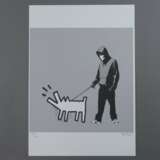 Banksy - "Haring dog", Farblithografie auf Bütten mit Blinds… - photo 2