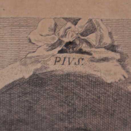 Brotti, Carlo -18.Jh.- Portrait Papst Pius VI. „PIUS VI. ali… - фото 5