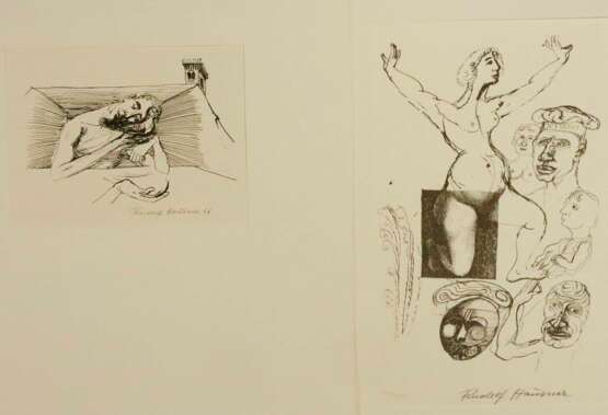 Hausner, Rudolf (1914 Wien - 1995 Mödling) - Zwei Lithografi… - Foto 1