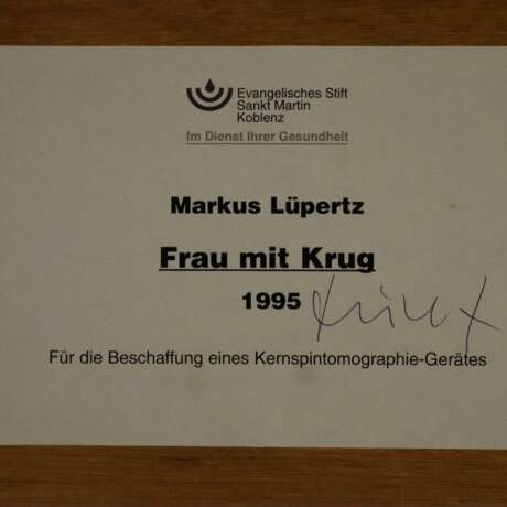 Lüpertz, Markus (* 1941 Reichenberg) - "Frau mit Krug", 1995… - фото 6