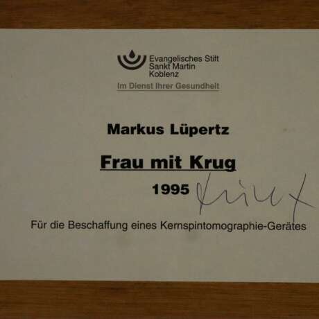 Lüpertz, Markus (* 1941 Reichenberg) - "Frau mit Krug", 1995… - Foto 6