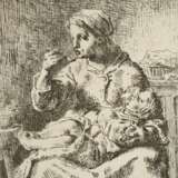 Millet, Jean François (1824-1875) - 'La Bouillie', Radierung… - фото 3