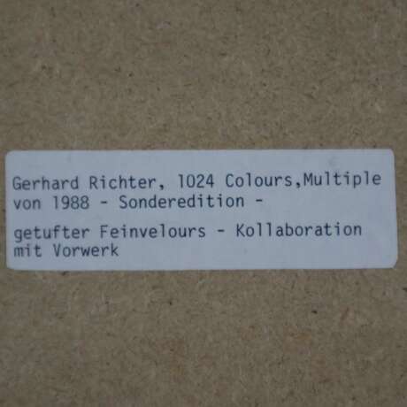 Richter, Gerhard (*1932 Dresden, nach) - Teppich "1024 Colou… - фото 5